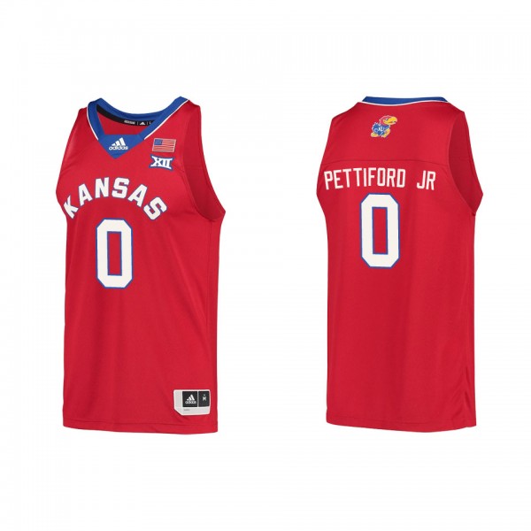 Bobby Pettiford Jr. Kansas Jayhawks adidas Reverse Retro College Basketball Jersey Red