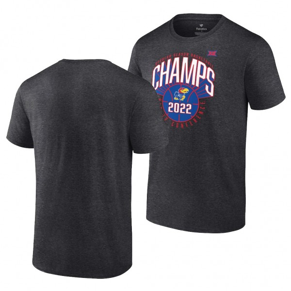 Kansas Jayhawks Charcoal 2022 Big 12 Men's Basketb...