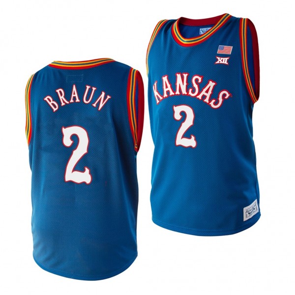 Christian Braun #2 Jersey Kansas Jayhawks Royal Co...