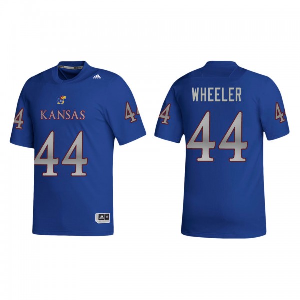 Cornell Wheeler Kansas Jayhawks adidas NIL Replica Football Jersey Royal