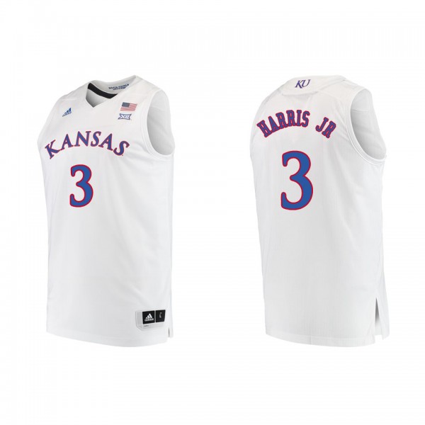 Dajuan Harris Jr. Kansas Jayhawks adidas Replica Swingman College Basketball Jersey White