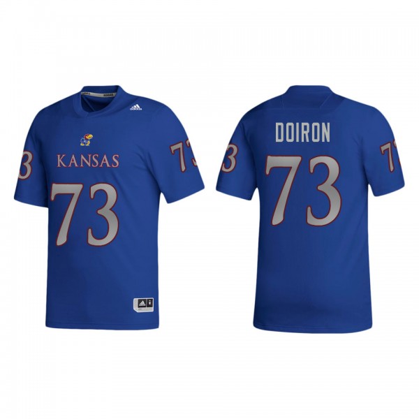 Deondre Doiron Kansas Jayhawks adidas NIL Replica Football Jersey Royal