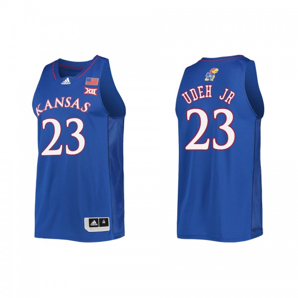 Ernest Udeh Jr. Kansas Jayhawks adidas College Basketball Jersey Royal