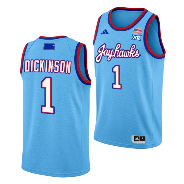 Kansas Jayhawks Hunter Dickinson Baby Blue #1 DRIP...