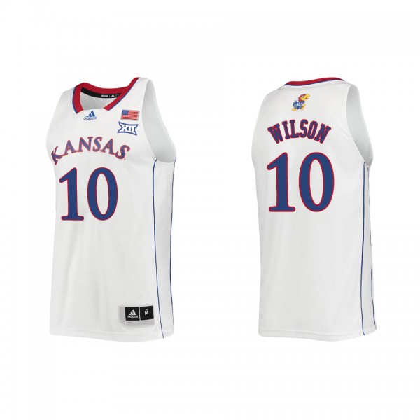 Jalen Wilson Kansas Jayhawks adidas Swingman College Basketball Jersey White