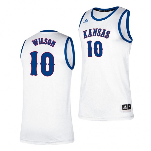 Kansas Jayhawks Jalen Wilson Jersey Classic College Basketball Men's Jersey - White