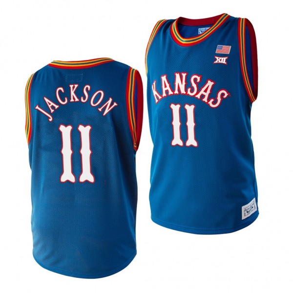 Kansas Jayhawks Josh Jackson #11 Jersey Royal College Basketball Grizzlies Jersey - NCAA