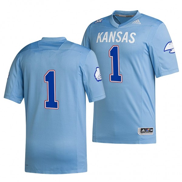 Kansas Jayhawks Men Jersey 2021-22 Hail to Old KU Reverse Retro Jersey - Blue