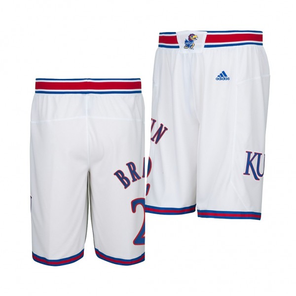 Christian Braun Kansas Jayhawks College Basketball White #2 Shorts