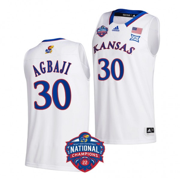 Kansas Jayhawks Ochai Agbaji 2022 NCAA National Ch...