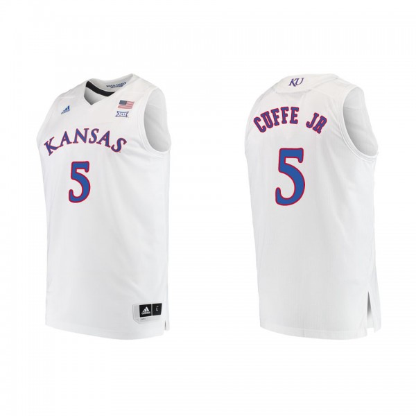 Kyle Cuffe Jr. Kansas Jayhawks adidas Replica Swingman College Basketball Jersey White