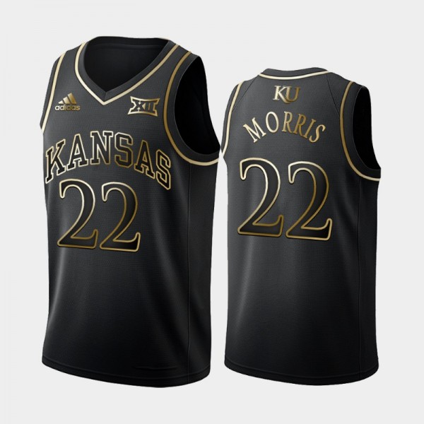 Marcus Morris Sr. #22 Kansas Jayhawks Black 2019-20 Golden Edition Limited Jersey - College Basketball