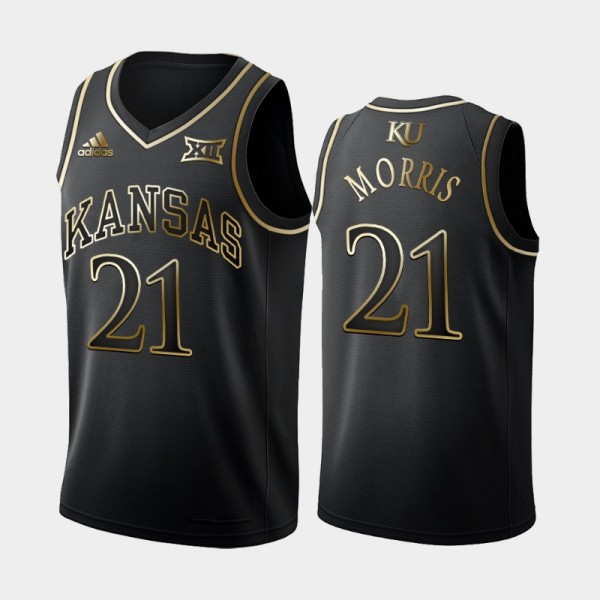 Markieff Morris #21 Kansas Jayhawks Black 2019-20 Golden Edition Limited Jersey - College Basketball