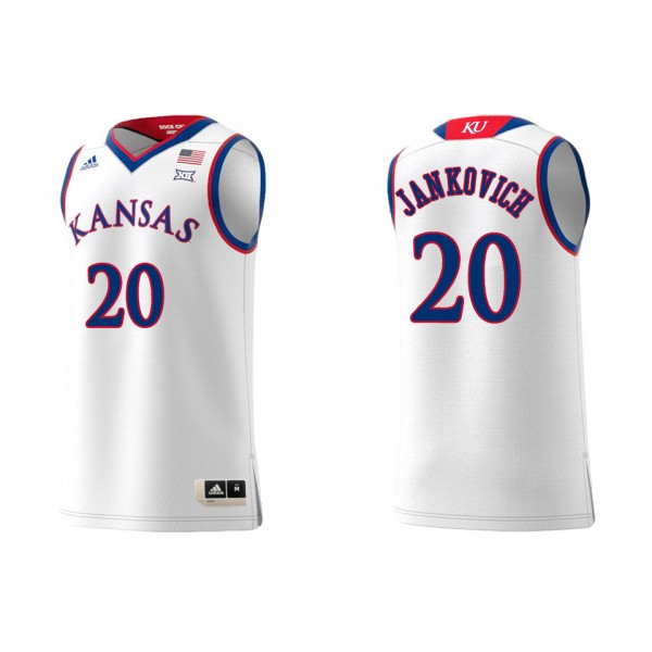 Michael Jankovich Kansas Jayhawks adidas Replica Swingman Team College Basketball Jersey White