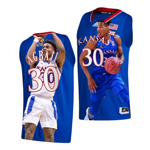 Ochai Agbaji 2022 March Madness Highlights Fashion Edition Jersey - Royal