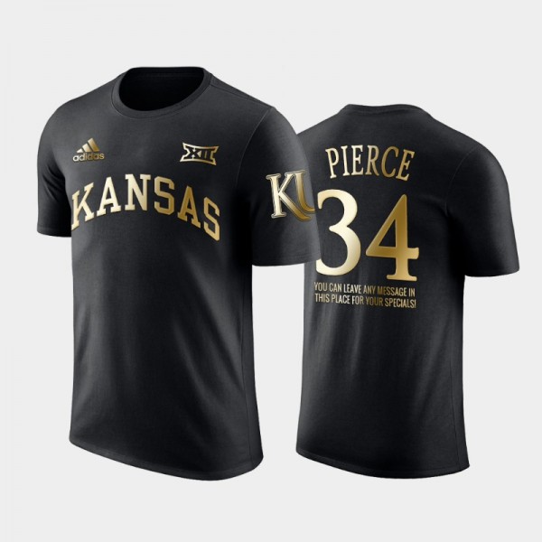 Kansas Jayhawks Paul Pierce Black Boston Celtics Golden Edition Limited T-Shirt - Men's