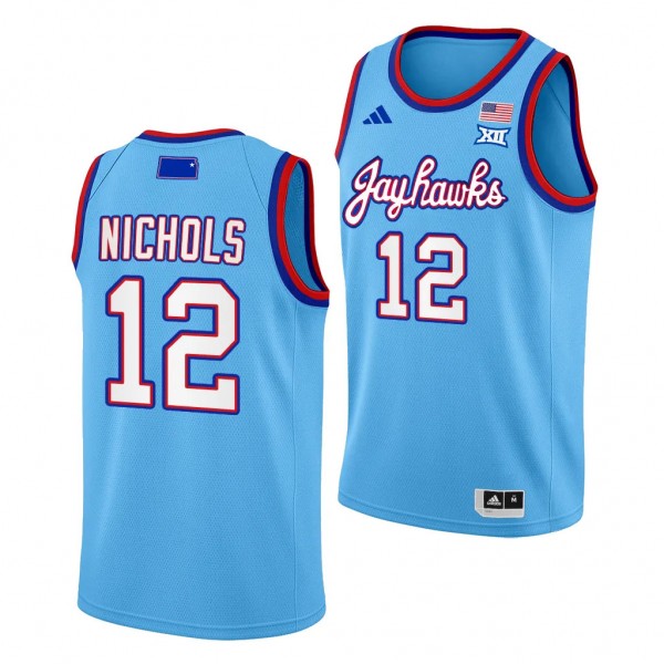 Kansas Jayhawks S'Mya Nichols Baby Blue #12 DRIP A...