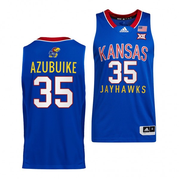 Udoka Azubuike Jersey Kansas Jayhawks College Basketball Throwback Jersey - Royal