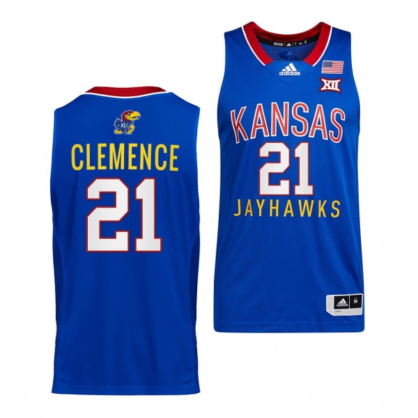 Zach Clemence Jersey Kansas Jayhawks College Basketball Throwback Jersey - Royal